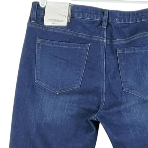 NWT Kancan Women's Blue Denim Jeans Size 11/29 Petite Flare Leg Stretch Mid Rise - Picture 6 of 14
